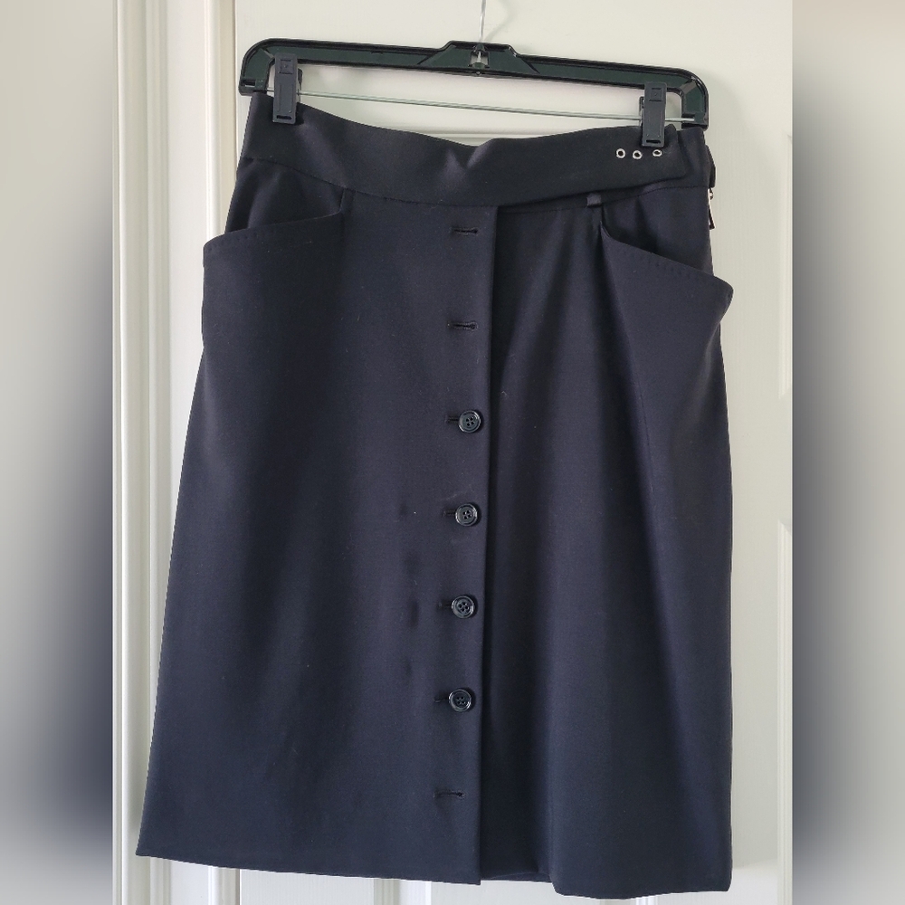 Dolce & Gabbana Black Button-Front Skirt Size 42
